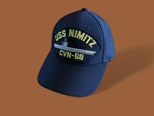 USS NIMITZ CVN - 68 U.S NAVY SHIP HAT U.S MILITARY OFFICIAL BALL CAP U.S.A. MADE picture