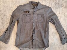 Men's AUTHENTIC HARLEY DAVIDSON LONG SLEEVE Shirt  WINGS LOGO Large L picture