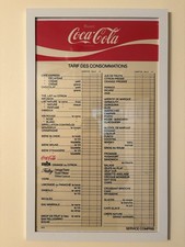 Vintage Coca Cola Menu Sign French picture