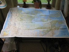 CANADA MAP National Geographic Revised 1995 for Exploring Canadas National Parks picture