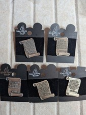 Vintage 2002 WDW Walt Disney Scroll Quote Series Collection Of 5 Pins picture