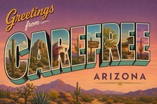 Greetings From Carefree ARIZONA Modern Large Letter Postcard C144 picture