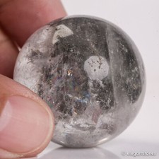52g33mm Garden/Phantom/Ghost/Lodolite Natural Quartz Crystal Sphere Healing Ball picture