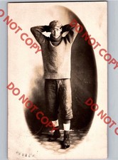 c1910 Unusual Pose Handsome Man Sports Athlete? ESTELLINE South Dakota SD RPPC picture