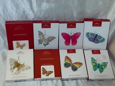 8 Hallmark Brilliant Butterflies ornaments #s 2,4,5,6,7,&8 In The Series +2 More picture