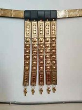 Medieval Costume Brass & Leather Roman Belt Working Collectible handmade Gift picture