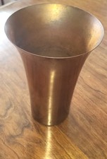 Vintage 1930s Chase Copper Trumpet Vase Art Deco Ruth Gerth 7.5