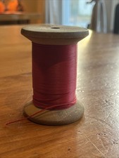 Vintage AMERICAN Thread Co Wood Spool Red BASEBALL American Baseball Collectable picture