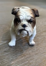 Vtg. Lefton English Bulldog Handpainted Porcelain Figurine W/Label H3679 picture