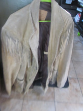 Nice Hand Made Vintage Western Fringed Suede Buckskin Leather Rawhide Jacket picture