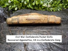 Old Rare Vintage Antique Civil War Relic Confederate Pocket Knife Appomattox VA picture