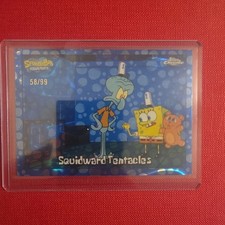 2025 Topps Chrome SpongeBob Squidward Tentacles #23  Blue Bubblefractor /99 🔥 picture