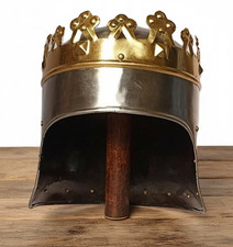 Medieval King Arthur Helmet : Richard Lion heart Crown Helmet picture