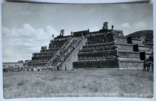 c1950s RPPC Teotihuacan Mexico Temple Aztec Costume Ceremony Postcard  picture
