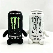 Monster Energy Zero Sugar White Can Plush Toy Stuffed Doll Soft Gift CW picture