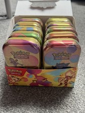 POKEMON TCG - S&V: 151 Mini Tins Unsealed Full Display Case 10 X Tins  picture