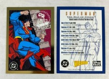 CHEAP PROMO CARD: SUPERMAN THE MAN OF STEEL Skybox 1993 via WIZARD w/ GOLD FOIL picture