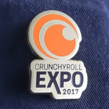 Crunchyroll Expo 2017 Logo Collector Japanese Anime Rare Trading Pin Gold Orange picture