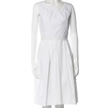 Dolce&Gabbana White Cotton A-line Dress 42 IT picture
