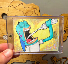 2025 Topps Chrome SpongeBob 25th Harold Iconic Mayonnaise scene 1/1 Sketch card picture