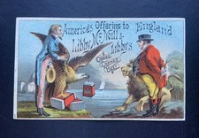 V. Rare c1880 Libby Libby's American Offering Uncle Sam Bald Eagle & John Bull picture