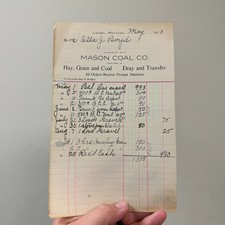 MASON COAL Co. Ephemera Laurel, MT Billhead 1913 Montana picture