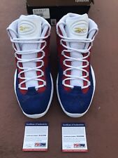 Reebok Question Mid Banner Limited Edition Mens 11.5 Allen Iverson Signed PSA picture