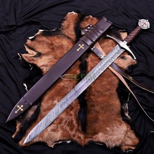 The Accolade Sword of Knights Templar Handmade Collectible Sword Wall Décor picture