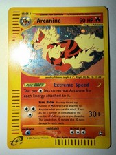 2003 RARE Pokemon Card Arcanine Aquapolis Swirl H2/H32 Reverse Holo NM picture