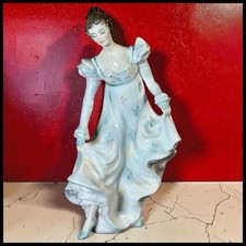 Vintage Royal Doulton Minuet Figurine HN2019 Lady White Floral Dress Fan 1950s picture