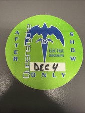 Queensryche Electric Shockwave Backstage Pass, Dec 4, 1999 Rock Music Green picture