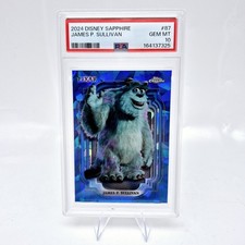 2024 Topps Chrome Disney Sapphire Sulley #87 PSA 10 Monsters Inc Blue picture