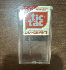 Vintage Tic Tac FERRARO 1984 Breath Mints ORANGE  Container VTG Box picture