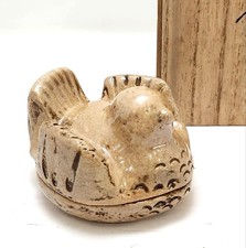 Izumo Ware Dove Incense Container Ungaku Japanese Tea Ceremony Art Beige picture
