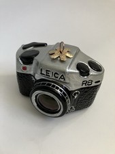 2008 Leica R8 Camera Hand Blown Glass Ornament 4” Hand Painted Germany picture