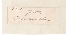 Prince Philippe, Count of Paris (1838-1894) Signed Clip / Autographed picture