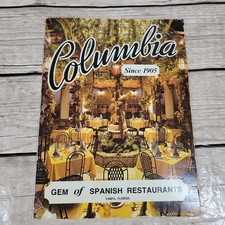 Columbia Spanish Restaurant Menu Tampa Florida FL 1980's Vintage Original picture