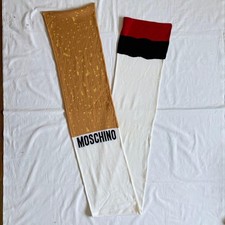 Moschino Couture Tobacco Print Muffler Archives Women Designer Luxury Rare Model picture
