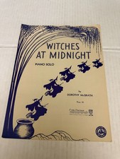 1934 Witches At Midnight by Dorothy McGrath Halloween Sheet Music picture