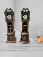 Vintage Die Cast Miniature Grandfather Clock Pencil Sharpeners (lot of 2)  picture