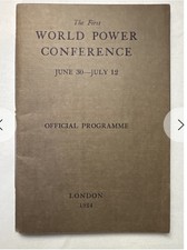 Piece of World History First World Power Conference In 1924 with Seat Chart picture