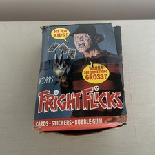 1988 TOPPS  Fright Flicks Vintage only 34 of 36 Pack Trading Card Wax Box Horror picture