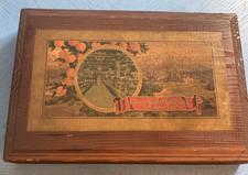 Vtg Young’s Market Company Los Angeles Wooden Advertisement Box 12x7.5x2 Decal picture
