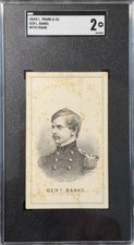 1860s L. Prang U.S. General Banks w/ Green Frame SGC 2 picture