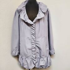 Roaman's 3/4 Length Light Weight Jacket Ruffle Collar and Cuffs Size 22W picture