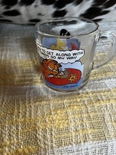 VINTAGE 1978 ANCHOR HOCKING McDONALDS JIM DAVIS GARFIELD COFFEE CUP ODIE USA picture