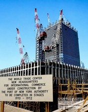 11X14 PHOTO - WORLD TRADE CENTER UNDER CONSTRUCTION IN 1969 (CP-273) picture