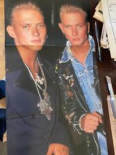 The Bros, Matt Goss, New Kids on the Block, Three Page Centerfold Poster, c picture