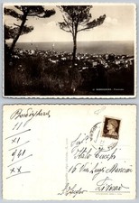 Bordighera Italy Panorama RPPC Postcard 1940 Imperia Italian Coast View picture