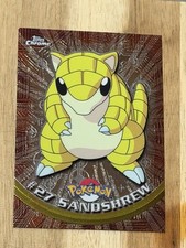 2000 Topps Chrome Pokemon TV Animation Edition Card #27 Sandshrew Foil Exe/NM picture